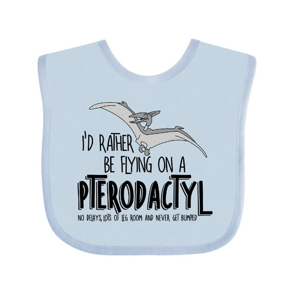 Inktastic Flying Pterodactyl Boys or Girls Baby Bib