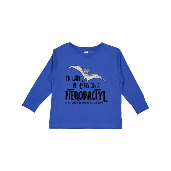 Inktastic Flying Pterodactyl Boys or Girls Long Sleeve Toddler T-Shirt