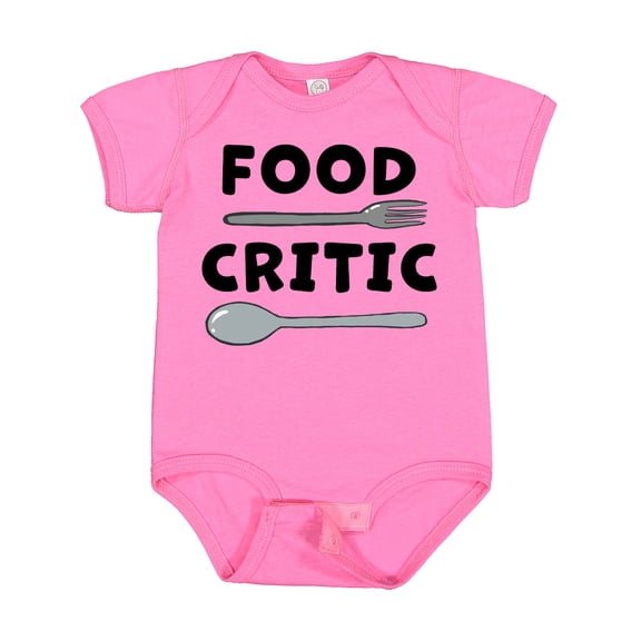 Inktastic Food Critic with Fork and Spoon Boys or Girls Baby Bodysuit