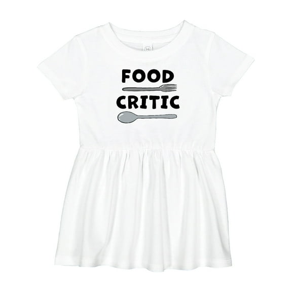 Inktastic Food Critic with Fork and Spoon Girls Baby Dress