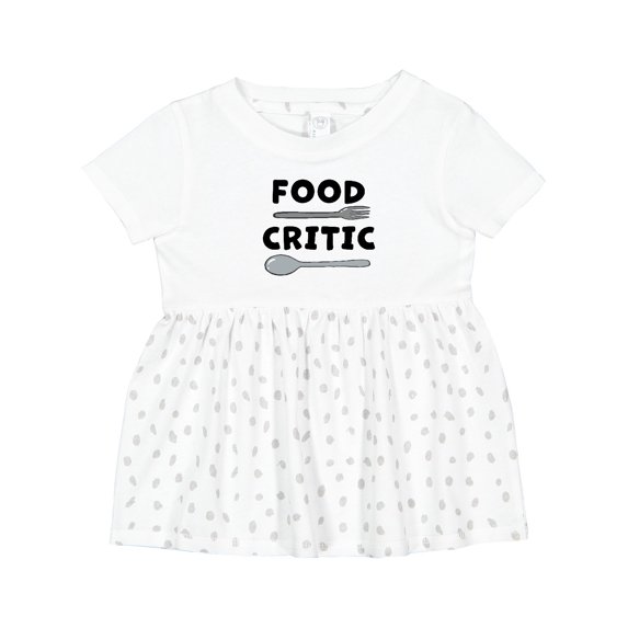 Inktastic Food Critic with Fork and Spoon Girls Baby Dress