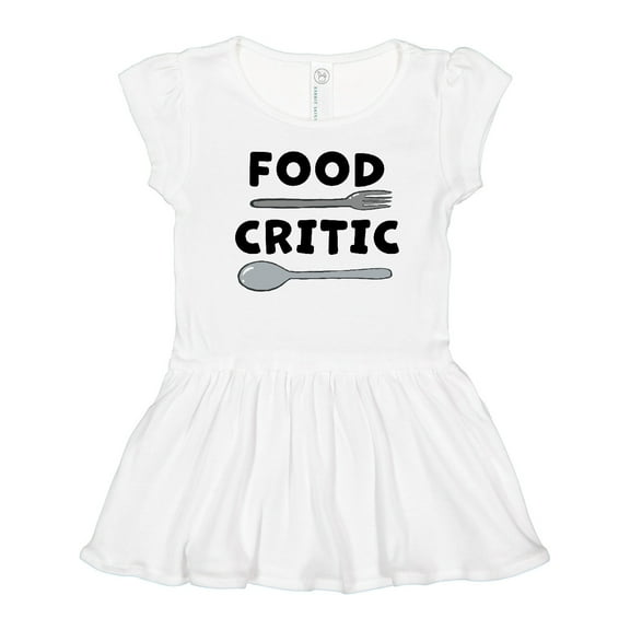 Inktastic Food Critic with Fork and Spoon Girls Toddler Dress