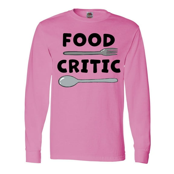 Inktastic Food Critic with Fork and Spoon Long Sleeve T-Shirt