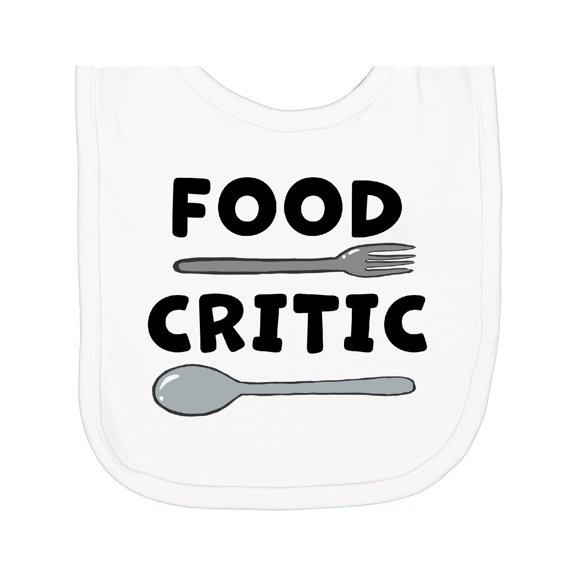 Inktastic Food Critic with Fork and Spoon Newborn Bib