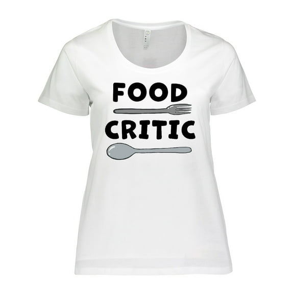 Inktastic Food Critic with Fork and Spoon Women's Plus Size T-Shirt