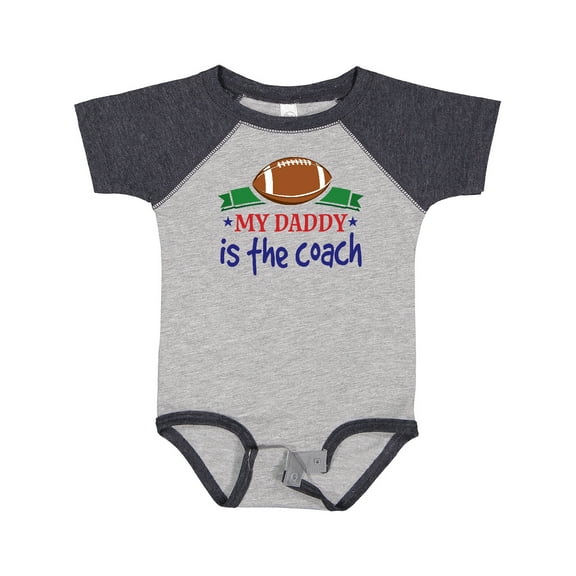 Inktastic Football Daddy Is The Coach Childs Boys Baby Bodysuit