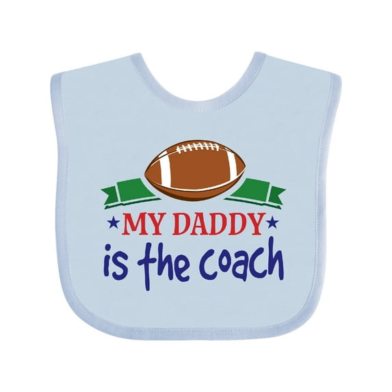 Inktastic Football Daddy is the Coach Childs Boys Baby Bib