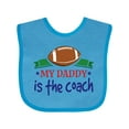 thumbnail image 1 of Inktastic Football Daddy is the Coach Childs Boys Baby Bib, 1 of 4
