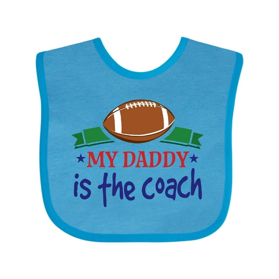 Inktastic Football Daddy is the Coach Childs Boys Baby Bib
