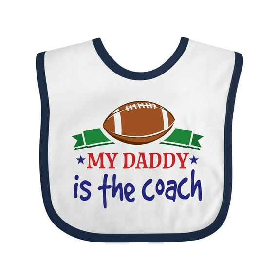 Inktastic Football Daddy is the Coach Childs Boys Baby Bib