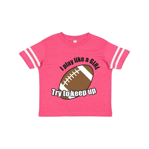 Inktastic Football Like a Girl Girls Toddler T-Shirt
