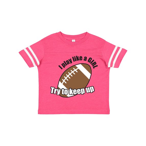 Inktastic Football Like a Girl Girls Toddler T-Shirt
