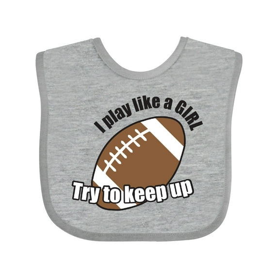 Inktastic Football - Like a girl Girls Baby Bib