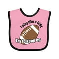 thumbnail image 1 of Inktastic Football - Like a girl Girls Baby Bib, 1 of 4