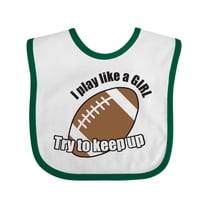 Inktastic Football - Like a girl Girls Baby Bib
