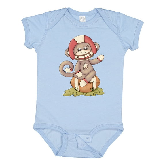 Inktastic Football Monkey Boys or Girls Baby Bodysuit