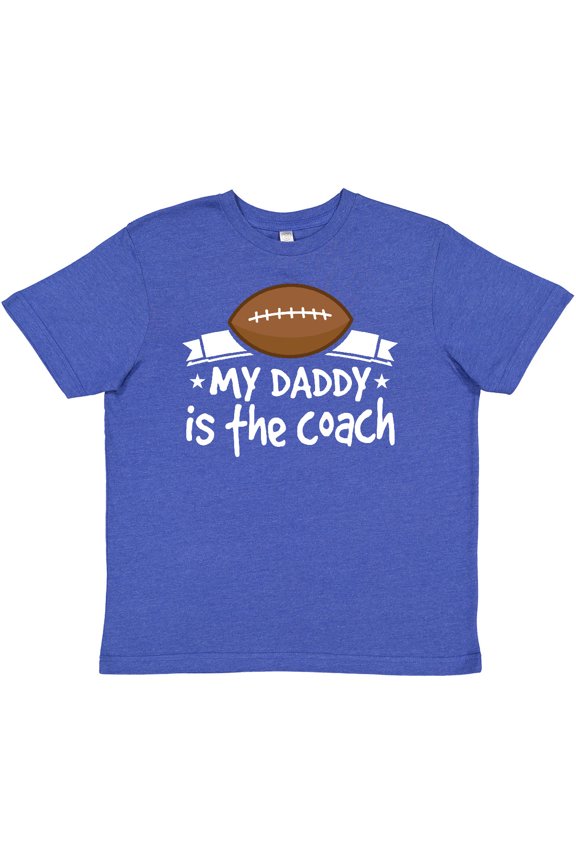 Football My Daddy Is The Coach Youth T-Shirt