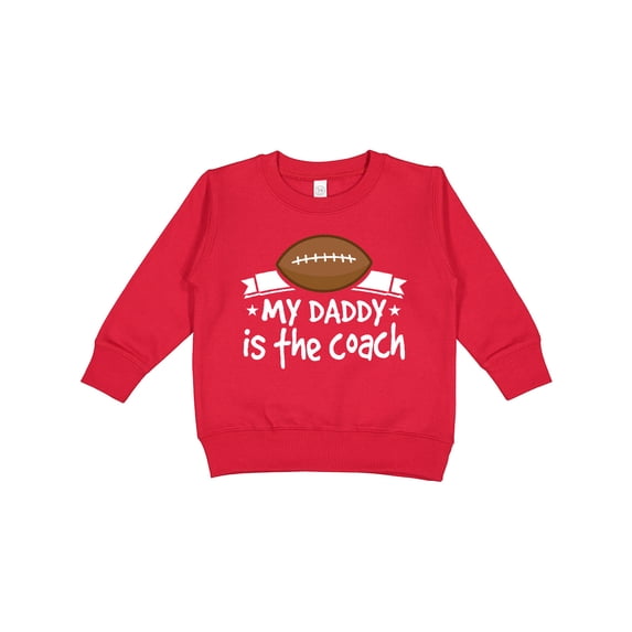Inktastic Football My Daddy is the Coach Toddler Sweatshirt