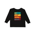 thumbnail image 1 of Inktastic Football Sports Eat Sleep Football Repeat Boys or Girls Long Sleeve Toddler T-Shirt, 1 of 5