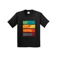 thumbnail image 1 of Inktastic Football Sports Eat Sleep Football Repeat Youth T-Shirt, 1 of 5
