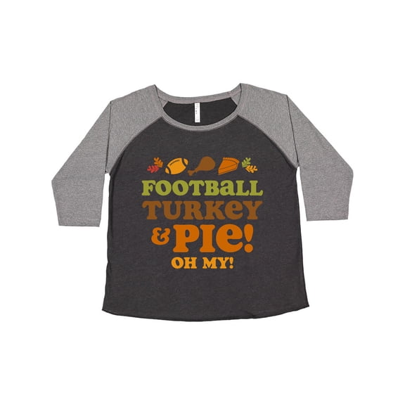 Inktastic Football Turkey And Pie Women's Plus Size T-Shirt