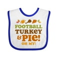 thumbnail image 1 of Inktastic Football Turkey and Pie Girls Baby Bib, 1 of 4