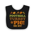 thumbnail image 1 of Inktastic Football Turkey and Pie Girls Baby Bib, 1 of 4