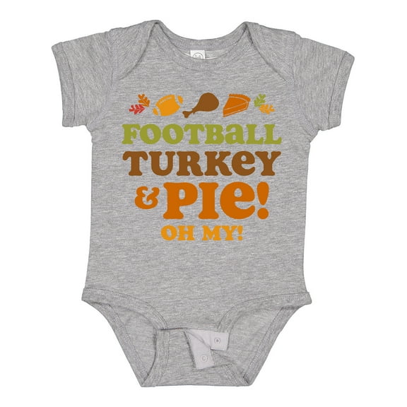 Inktastic Football Turkey and Pie Girls Baby Bodysuit