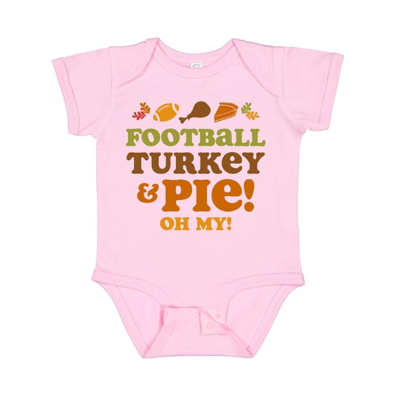 Inktastic Football Turkey and Pie Girls Baby Bodysuit
