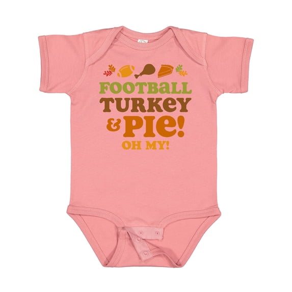 Inktastic Football Turkey and Pie Girls Baby Bodysuit