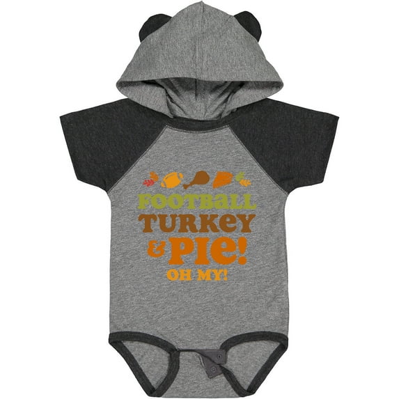 Inktastic Football Turkey and Pie Girls Baby Bodysuit
