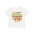 thumbnail image 1 of Inktastic Football Turkey and Pie Girls Toddler T-Shirt, 1 of 5