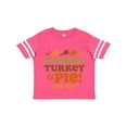 thumbnail image 1 of Inktastic Football Turkey and Pie Girls Toddler T-Shirt, 1 of 5