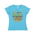 thumbnail image 1 of Inktastic Football Turkey and Pie Women's V-Neck T-Shirt, 1 of 5