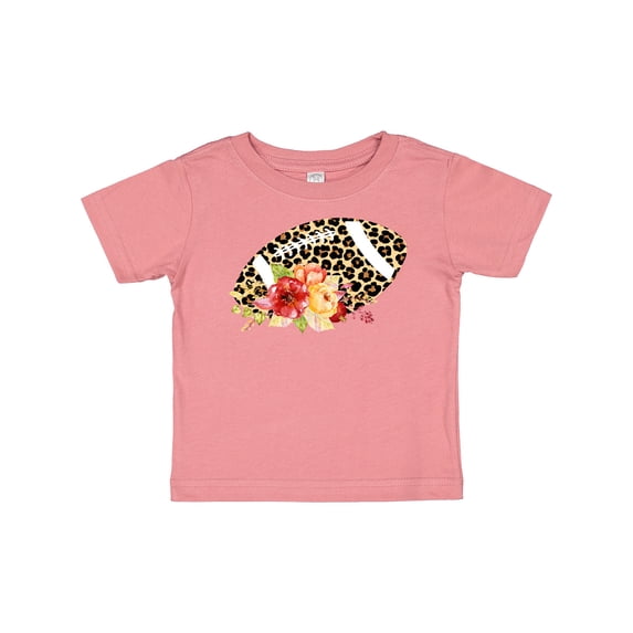 Inktastic Football with Flowers and Leopard Spots Boys or Girls Baby T-Shirt