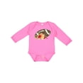 thumbnail image 1 of Inktastic Football with Flowers and Leopard Spots Boys or Girls Long Sleeve Baby Bodysuit, 1 of 4