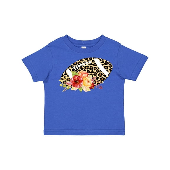 Inktastic Football with Flowers and Leopard Spots Boys or Girls Toddler T-Shirt