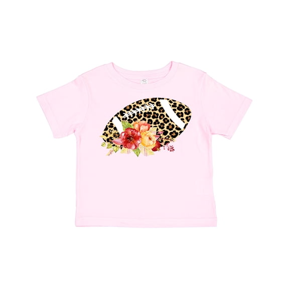 Inktastic Football with Flowers and Leopard Spots Boys or Girls Toddler T-Shirt