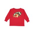 thumbnail image 1 of Inktastic Football with Flowers and Leopard Spots Gift Toddler Boy or Toddler Girl Long Sleeve T-Shirt, 1 of 4