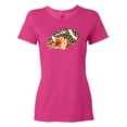 thumbnail image 1 of Inktastic Football with Flowers and Leopard Spots Women's T-Shirt, 1 of 5
