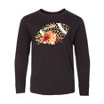 thumbnail image 1 of Inktastic Football with Flowers and Leopard Spots Youth Long Sleeve T-Shirt, 1 of 4