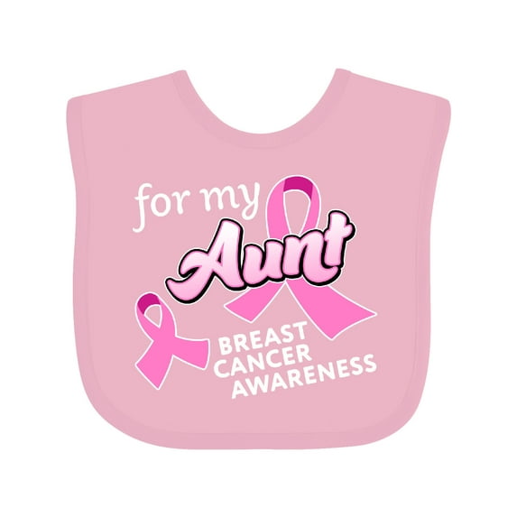 Inktastic For My Aunt Breast Cancer Awareness Boys or Girls Baby Bib