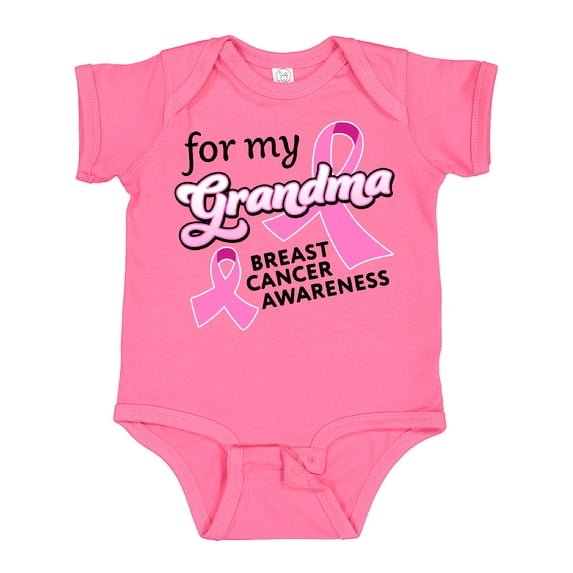 Inktastic For My Grandma-Breast Cancer Awareness Boys or Girls Baby Bodysuit