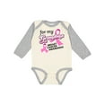 thumbnail image 1 of Inktastic For My Grandma-breast Cancer Awareness Boys or Girls Long Sleeve Baby Bodysuit, 1 of 5