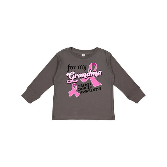 Inktastic For My Grandma-breast Cancer Awareness Boys or Girls Long Sleeve Toddler T-Shirt