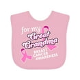 thumbnail image 1 of Inktastic For My Great Grandma-breast Cancer Awareness Boys or Girls Baby Bib, 1 of 4