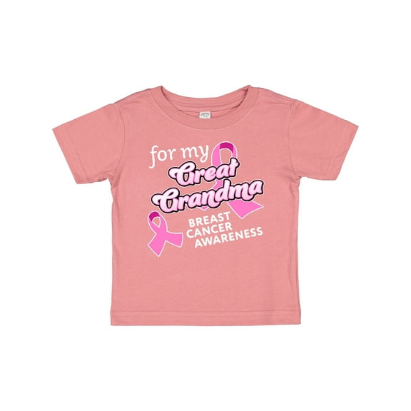 Inktastic For My Great Grandma-Breast Cancer Awareness Boys or Girls Baby T-Shirt
