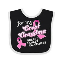 Inktastic For My Great Grandma-breast Cancer Awareness Boys or Girls Baby Bib