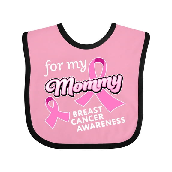 Inktastic For My Mommy - Breast Cancer Awareness Boys or Girls Baby Bib