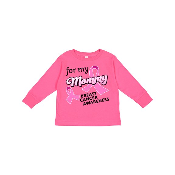 Inktastic For My Mommy Breast Cancer Awareness Boys or Girls Long Sleeve Toddler T-Shirt